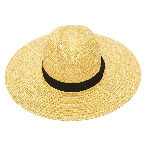 KENSIE Straw Hat with Black Ribbon - Picture 3 of 6